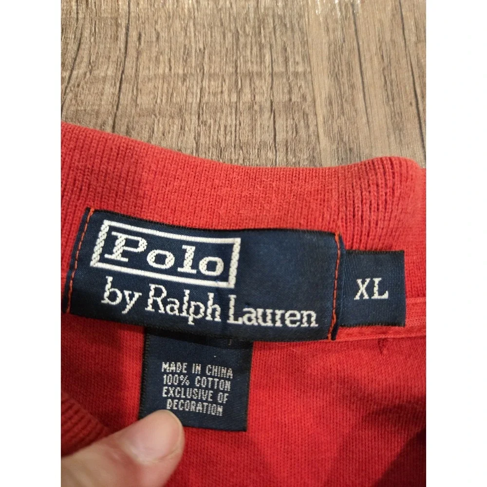 Polo Ralph Lauren Mens XL‎ Classic Fit Short Sleeve Red Rugby Pony